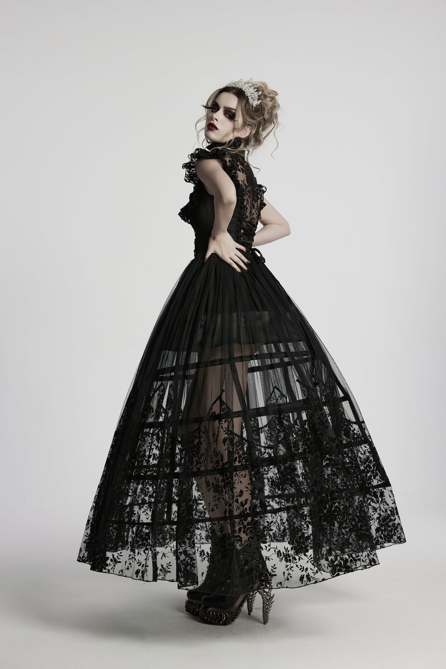 Punk Rave Seraphina Goth Flying Sleeve Dress