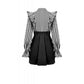 Dark in Love Striped Ruffle Gothic Lolita Dress