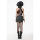 Dark in Love Chaos Reign Faux Leather Goth Mini Skirt in Black