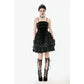 Dark in Love Morwenna Bat Mesh Layered Goth Mini Dress