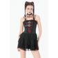 Dark in Love Crimson Shadow Layered Lace Cake Dress