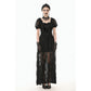 Dark in Love Morwenna Lace Gothic Maxi Dress in Black