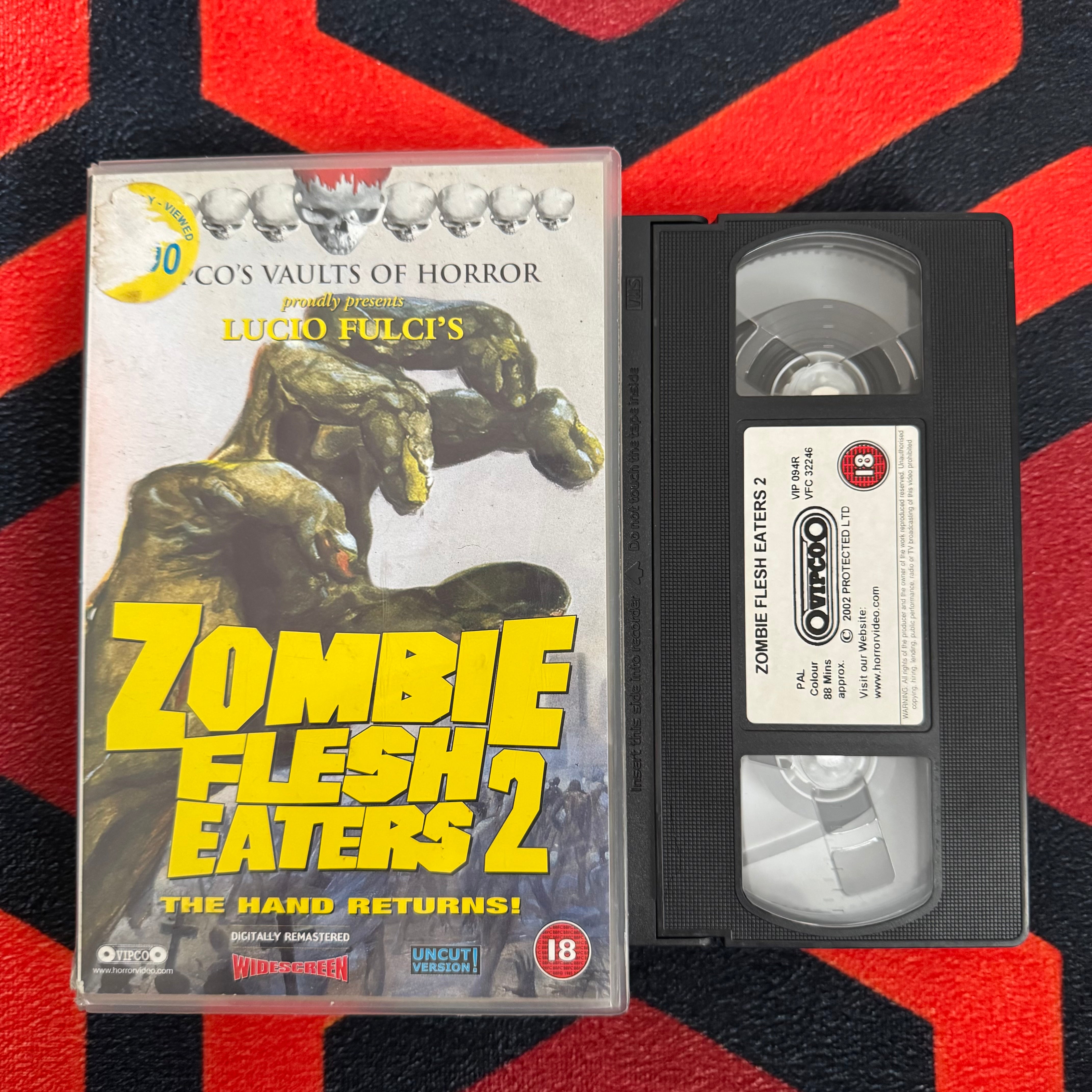 Zombie Flesh Eaters 2 Ex Rental VHS Video (1988) VIP094R – Horror