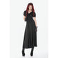 Dark In Love Dalaria High Waist Gothic Long Skirt - Lace Inset Panel