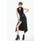 Dark in Love Punk Studded Lace-Up Vest - Alternative Top in Black