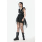 Dark in Love Seraphina Tiered Mesh & Ruffle Goth Layer Dress