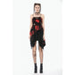 Dark in Love Red-Black Tie Dye Punk Dress