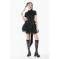 Dark in Love Gothic Lace Waist-Shaping Blouse