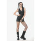 Dark In Love Salem Striped Cat Ear Hoodie Dress - Size UK 22 Left Only!