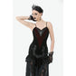 Dark in Love Morrigan Velvet & Lace Chain-Detail Top