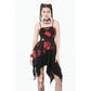 Dark in Love Red-Black Tie Dye Punk Dress
