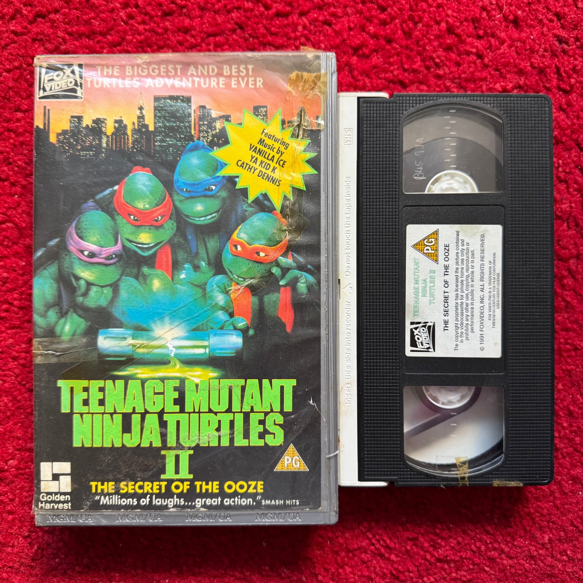 Teenage Mutant Ninja Turtles II: The Secret of the Ooze VHS Video (1991) 1921R