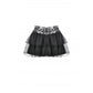 Dark in Love Bonded Tulle Layered Goth Mini Skirt in Black