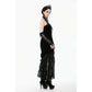 Dark in Love Vampiress Royal Velvet and Lace Maxi Dress