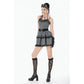 Dark in Love Striped Gothic Mini Dress