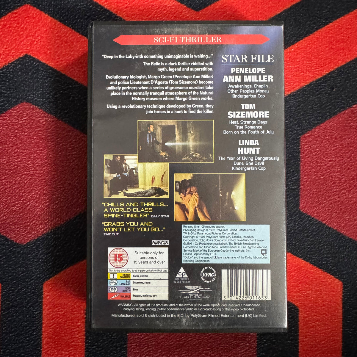The Relic Ex Rental VHS Video (1997) PG1165