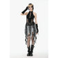 Dark in Love Gothic Mesh Panel Buckle Top