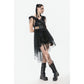 Dark in Love Seraphina Tiered Mesh & Ruffle Goth Layer Dress