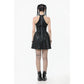 Dark in Love Harness Chain Faux Leather Mini Dress