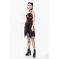 Dark in Love Red-Black Tie Dye Punk Dress