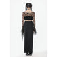 Dark in Love Morana Mesh Crochet Knit Bell Sleeve Crop Top