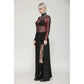 Dark in Love Phoenix Black Slit Metal Long Skirt