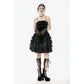 Dark in Love Morwenna Bat Mesh Layered Goth Mini Dress