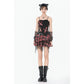 Dark in Love Linnea Plaid Mesh Layered Skirt
