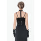 Dark In Love Punk Rib Cage Grommet Waist Cincher