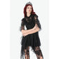 Dark in Love Morwenna Gothic Lace Ruffle Capelet