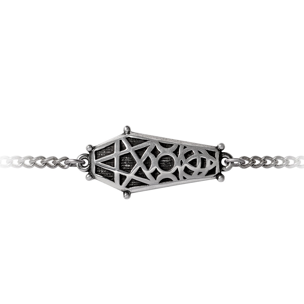 Alchemy Gothic Hex Coffin Bracelet/Wrist Chain (A144)