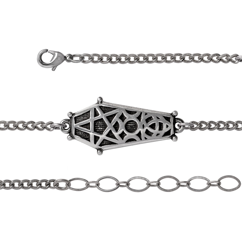 Alchemy Gothic Hex Coffin Bracelet/Wrist Chain (A144)