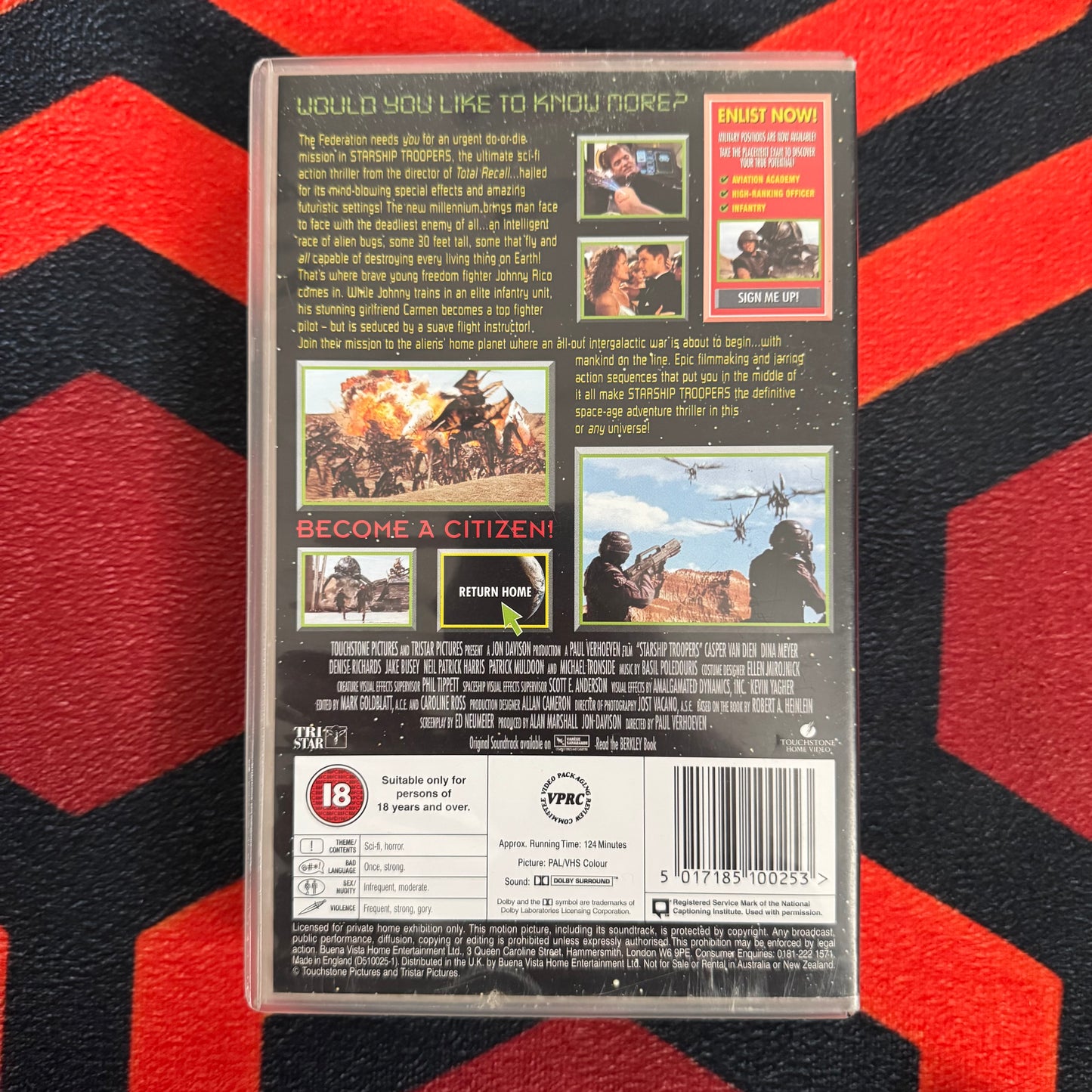 Starship Troopers Ex Rental VHS Video (1997) D510025