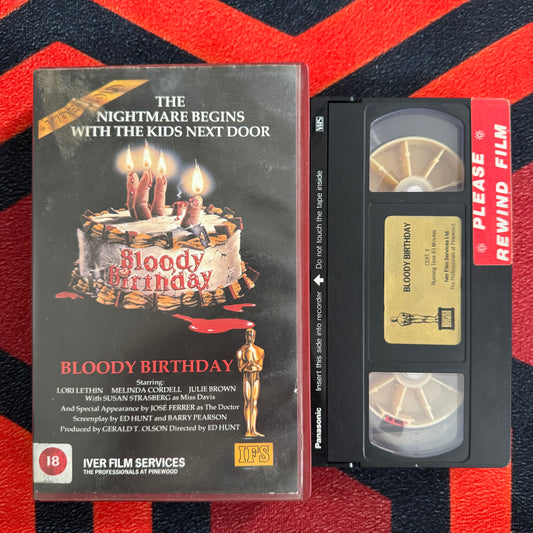 Bloody Birthday Ex Rental Pre Cert VHS Video (1981) FF30