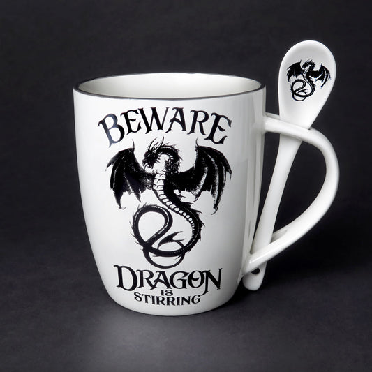 Alchemy Gothic Dragon is Stirring, Mug & Spoon Set (ALMUG14)
