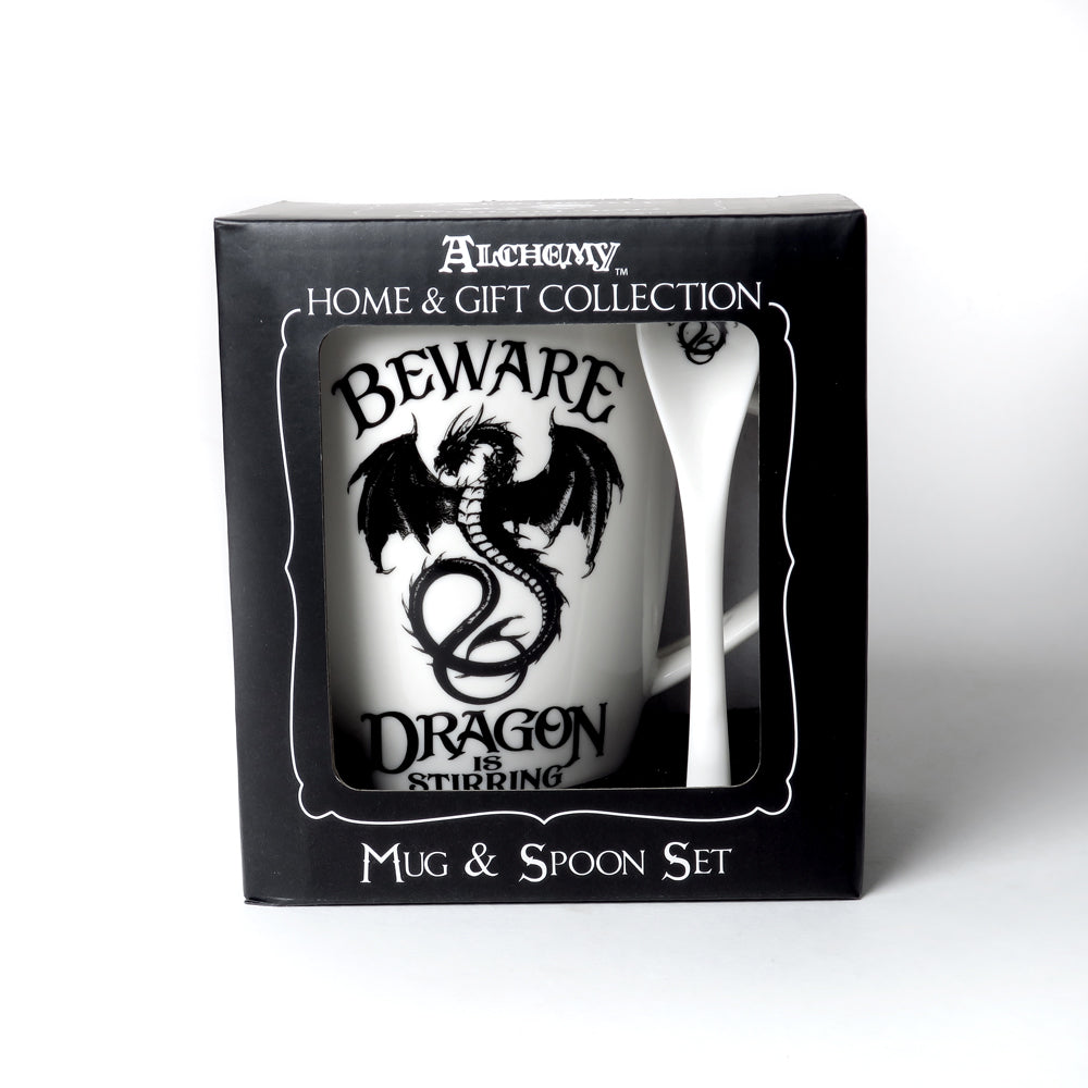 Alchemy Gothic Dragon is Stirring, Mug & Spoon Set (ALMUG14)