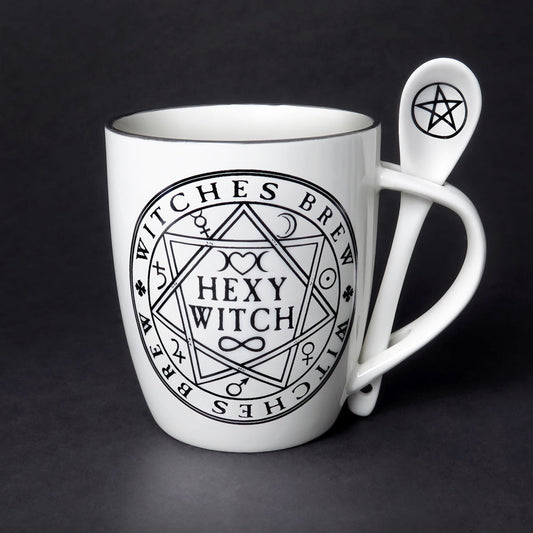 Alchemy Gothic Hexy Witch, Mug & Spoon Set (ALMUG15)