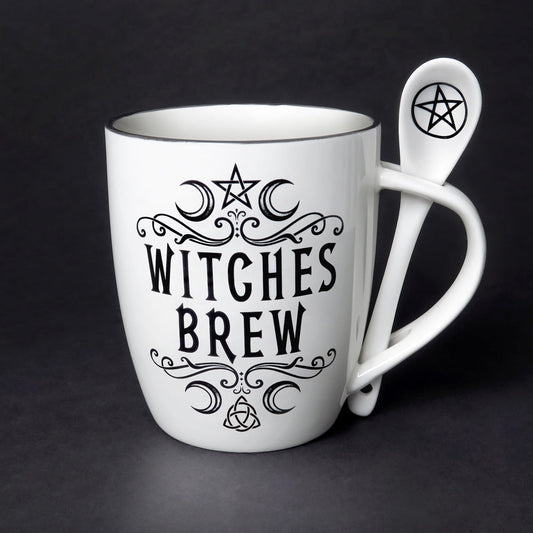 Alchemy Gothic Witches Brew, Mug & Spoon Set (ALMUG16)