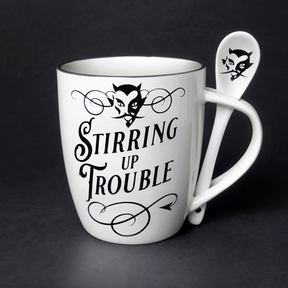 Alchemy Gothic Stirring up Trouble, Mug & Spoon Set (ALMUG17)