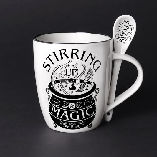 Alchemy Gothic Stirring up Magic, Mug & Spoon Set (ALMUG22)