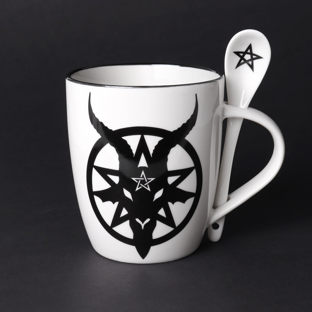 Alchemy Gothic Baphomet, Mug & Spoon Set (ALMUG23)