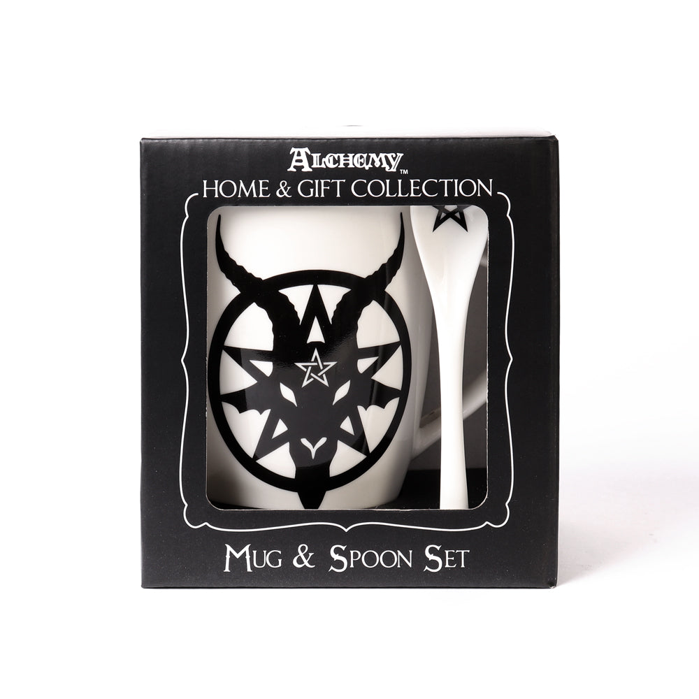 Alchemy Gothic Baphomet, Mug & Spoon Set (ALMUG23)