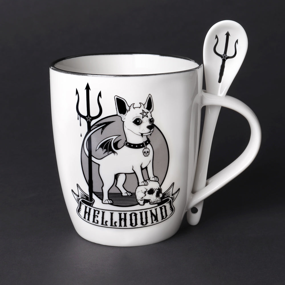 Alchemy Gothic Hellhound, Mug & Spoon Set (ALMUG24)