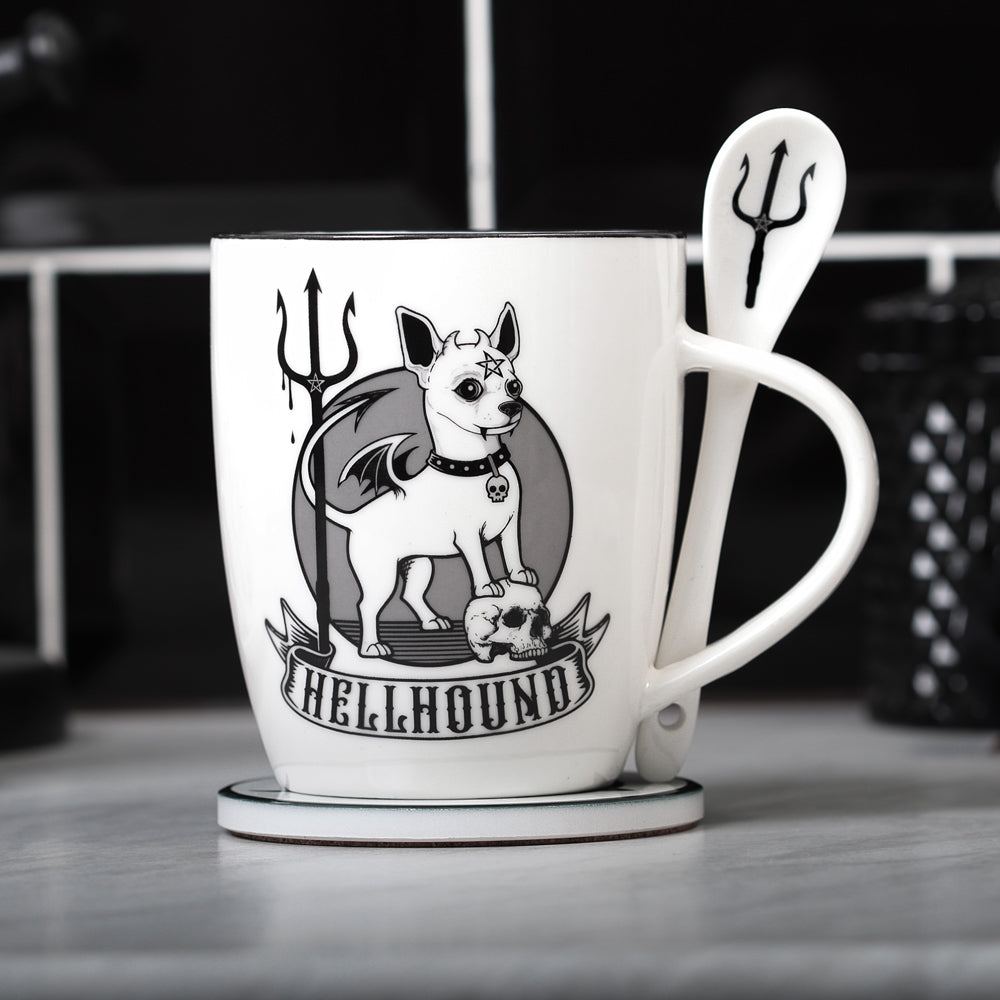 Alchemy Gothic Hellhound, Mug & Spoon Set (ALMUG24)