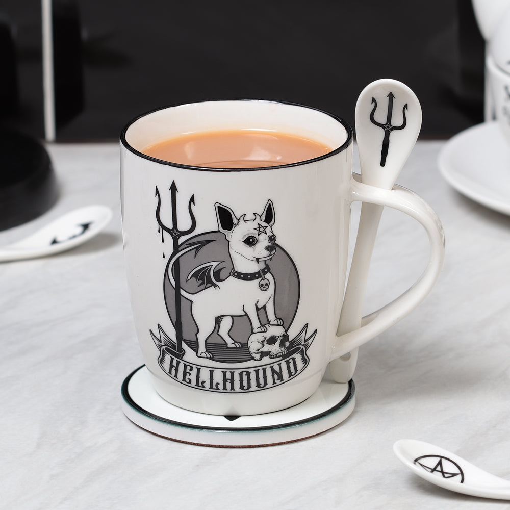 Alchemy Gothic Hellhound, Mug & Spoon Set (ALMUG24)