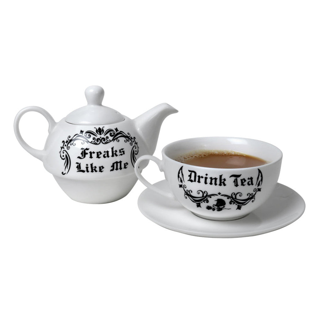 Alchemy Gothic Freaks Like Me Drink Tea: Tea for One Set (ATS2)