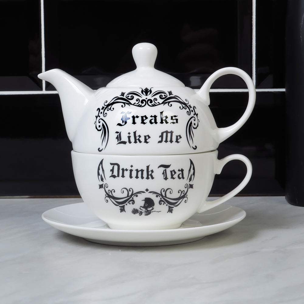 Alchemy Gothic Freaks Like Me Drink Tea: Tea for One Set (ATS2)