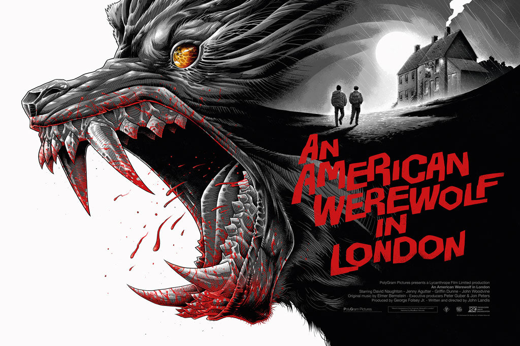 An American Werewolf In London (Variant) Horror Poster