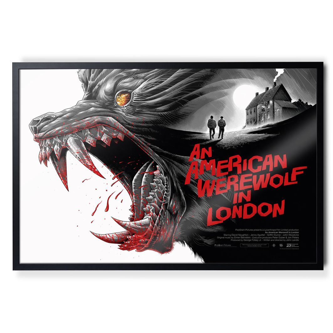 An American Werewolf In London (Variant) Horror Poster