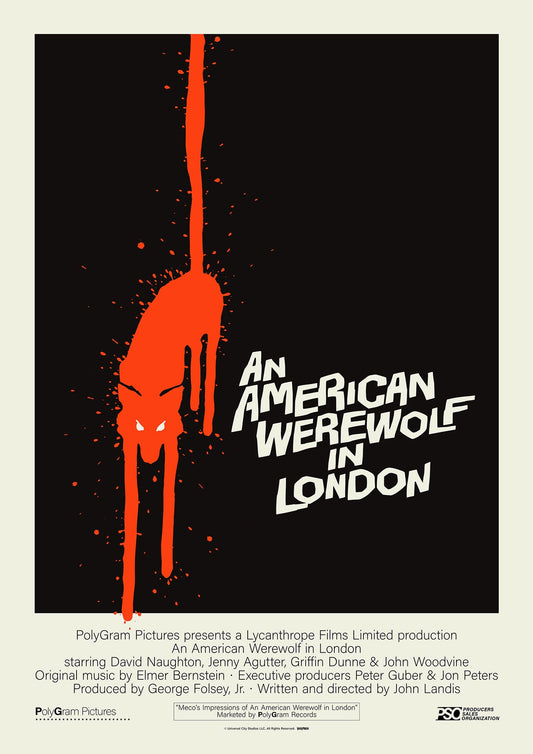 An American Werewolf In London Horror Poster